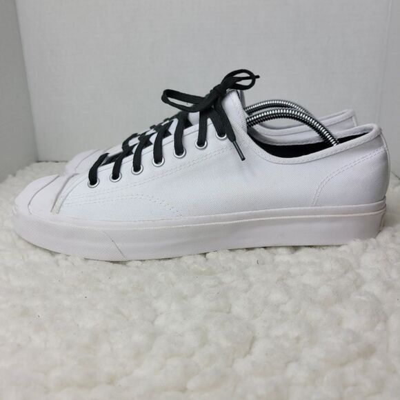 Converse x Jack Purcell Men's Low Top Sneaker Size 10.5 White Canvas Shoes - Picture 4 of 12